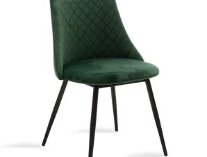 Καρέκλα Giselle 096-000020 52x51x81 Dark Green-Black