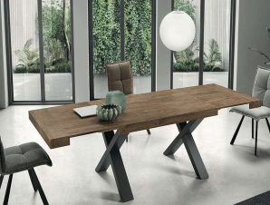 Τραπέζι Επεκτεινόμενο Paride 160x90x76cm Teak-Anthracite Capodarte