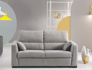 Καναπές Τριθέσιος Lounge DIV.LOUNGE3PGR 203x95x97cm Light Grey Ikone Casa