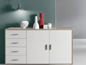 Μπουφές Amal AMALBF/RR 137x41x84cm Oak-White Ikone Casa