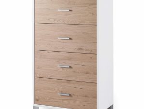 Συρταριέρα Lucilla LUCILLA.BF/RR 70x41x122cm Oak-White Ikone Casa